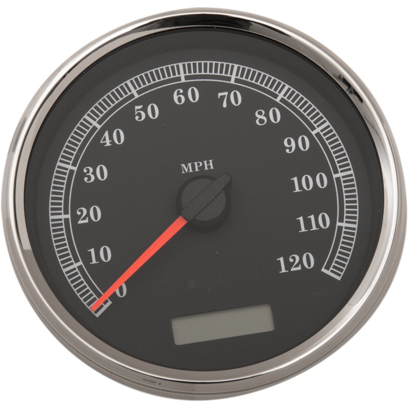 DRAG SPECIALTIES Electronic Speedometer – Black – 120 MPH 5 Programmable Electronic Imperial Speedometer