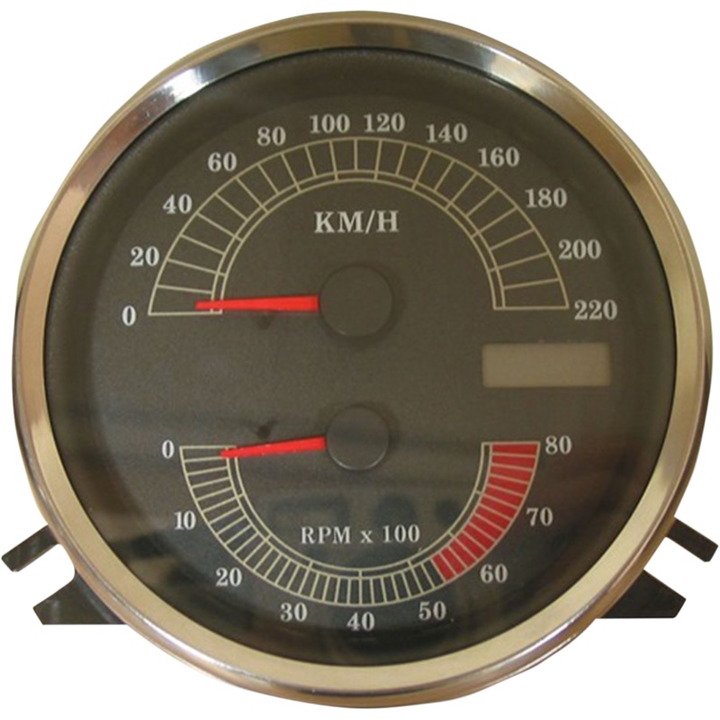 DRAG SPECIALTIES Electronic Speedometer/Tachometer – Stock Look – 220 KPH/8000 rpm Electric Speedometer/Tachometer