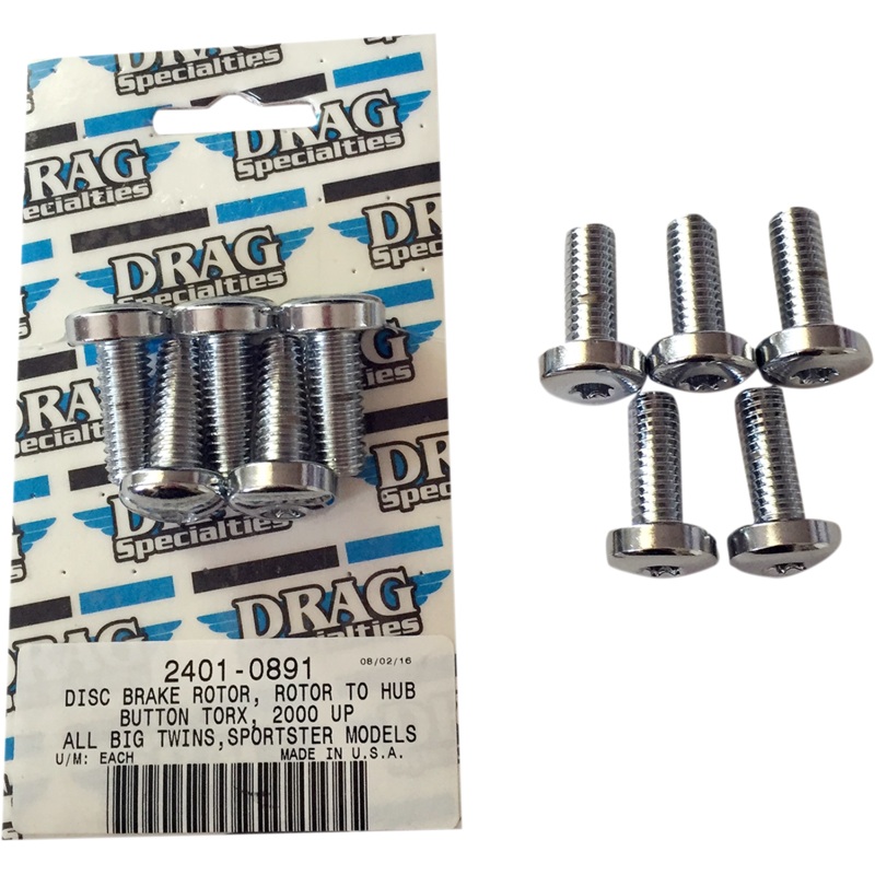 DRAG SPECIALTIES Kit Rotor to Hub Rear Chrome Disc Brake Hub Mounting Kit