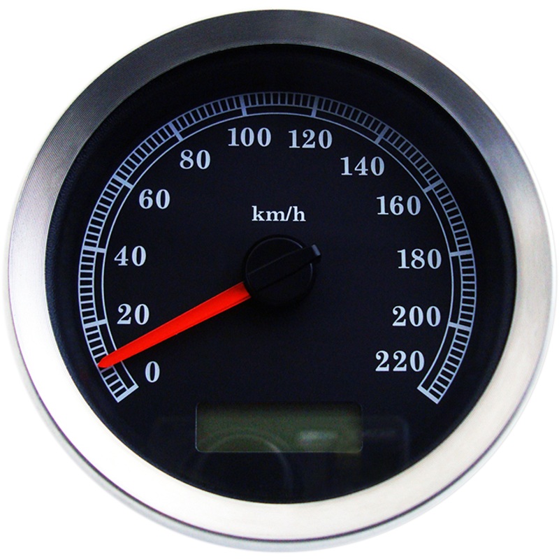 DRAG SPECIALTIES Programmable Speedometer – Black Face – KM/H 4 Programmable Electronic Speedometer