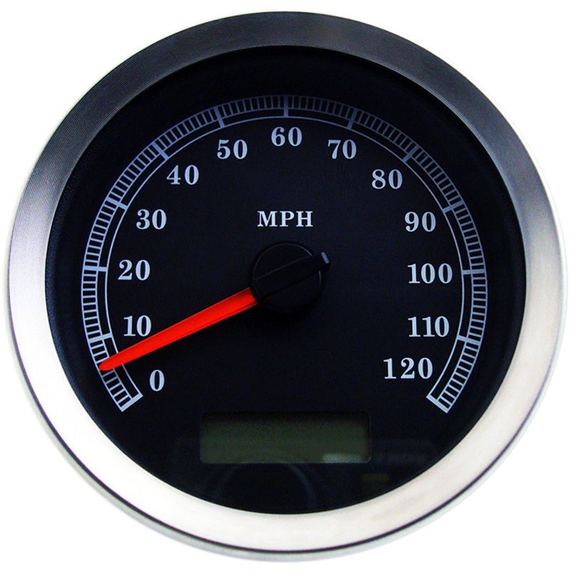 DRAG SPECIALTIES Programmable Speedometer – Black Face – MPH 4 Programmable Electronic Speedometer