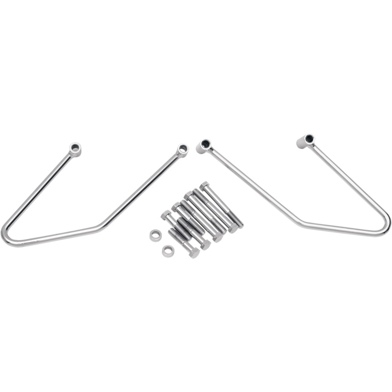 DRAG SPECIALTIES Saddlebag Support – FXST Chrome Saddlebag Support Brackets