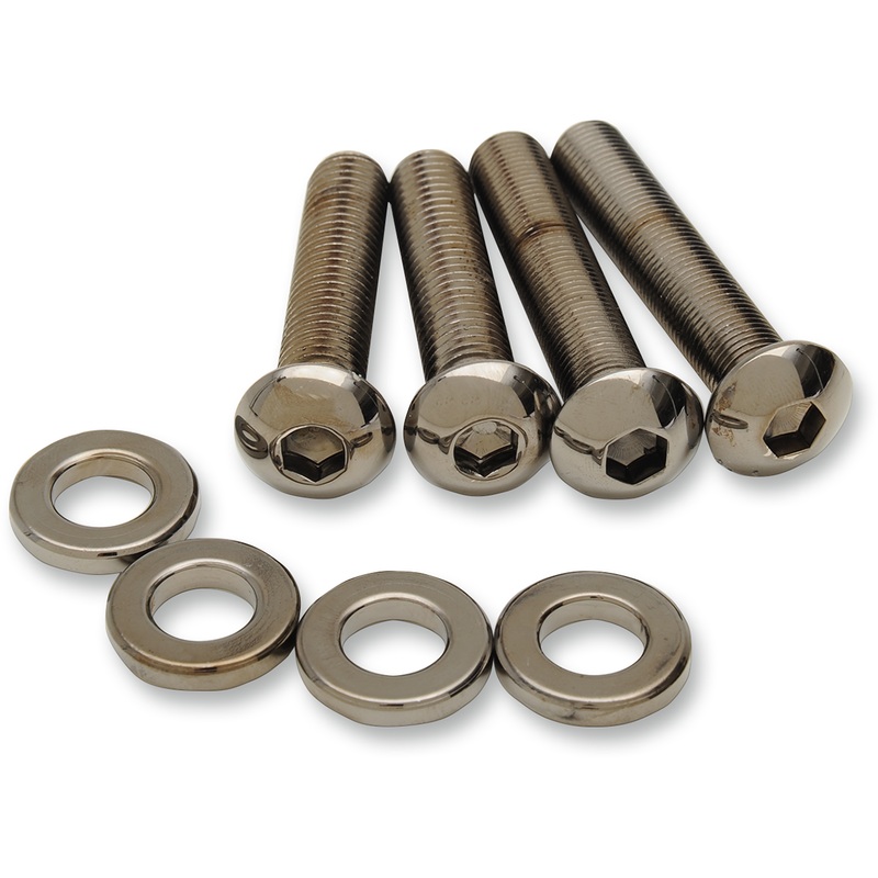 DRAG SPECIALTIES Shock Mount Kit Black Chrome Shock Mount Kit