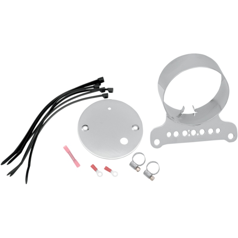 DRAG SPECIALTIES Single Gauge Bracket – Chrome Gauge Bracket