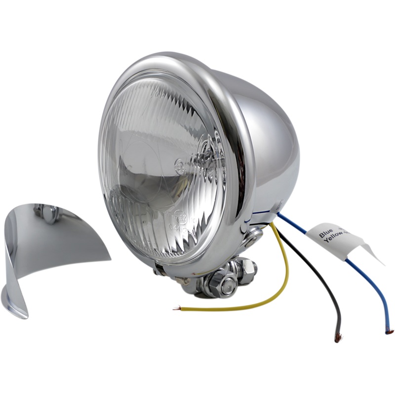 DRAG SPECIALTIES 4 1/2 Spotlight with Visor H-3 4-1/2 Spotlight with Visor