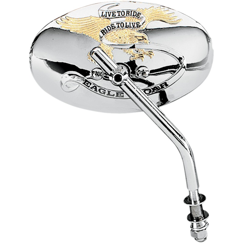DRAG SPECIALTIES 6 Live to Ride Mirror – Oval Live To Ride Custom Mirrors  Oval