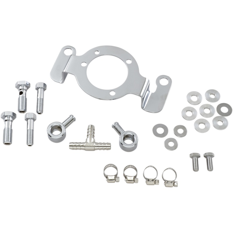 DRAG SPECIALTIES Air Cleaner with/Breather 93-17Big Twin Crankcase Breather/Support Bracket Kit