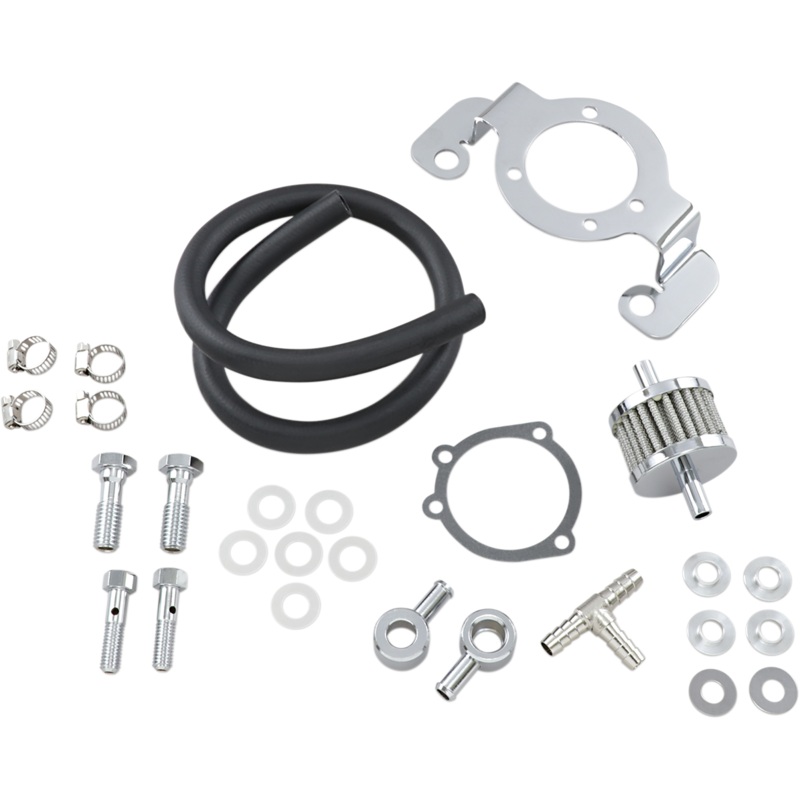 DRAG SPECIALTIES Carburetor Support/Breater 93-14Big Twin Crankcase Breather/Support Bracket Kit