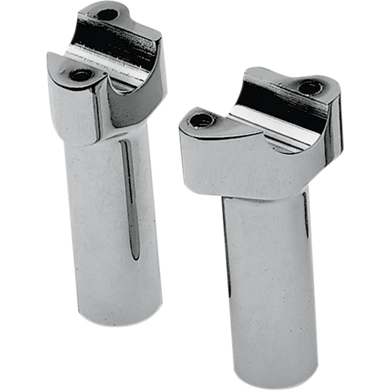 DRAG SPECIALTIES Chrome 4-1/2 Buffalo Risers Buffalo Billet Aluminum Handlebar Riser