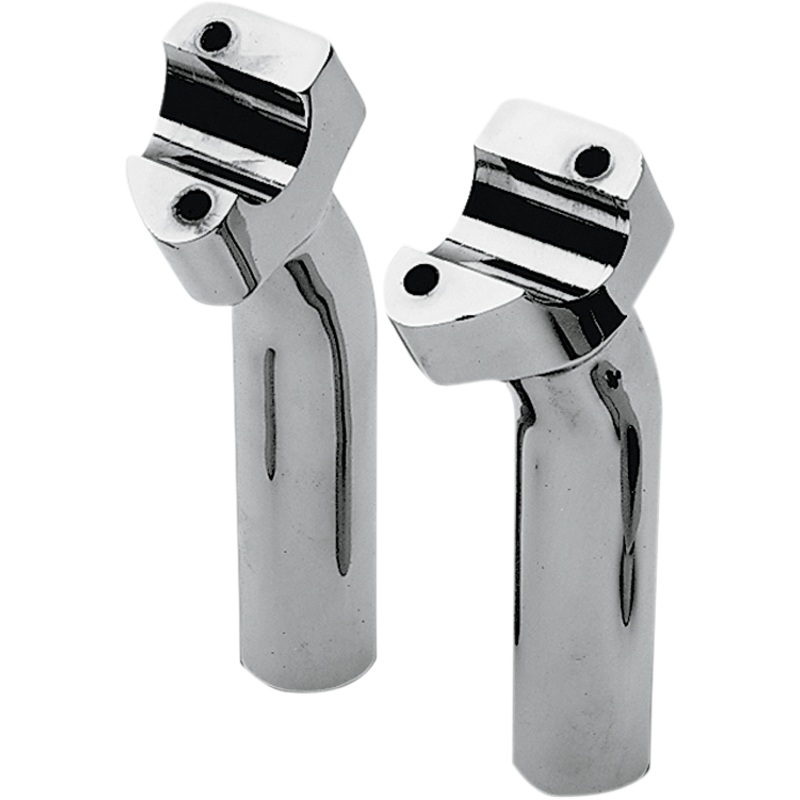 DRAG SPECIALTIES Chrome 5-1/2 Buffalo Pullback Risers Buffalo Billet Aluminum Handlebar Riser