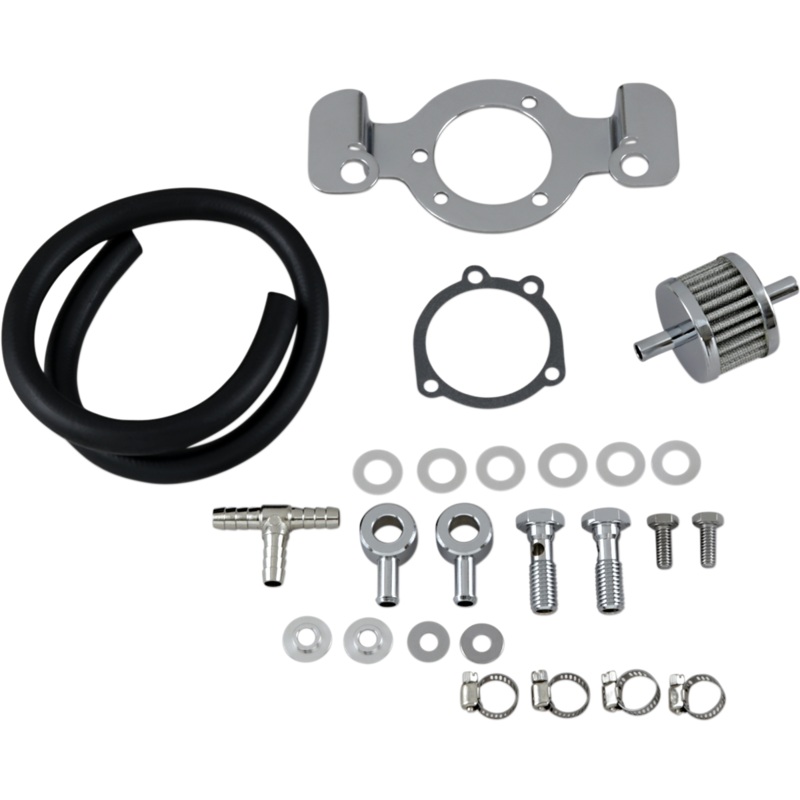 DRAG SPECIALTIES Crank/Case Breather Kit 91-06 XL Crankcase Breather/Support Bracket Kit