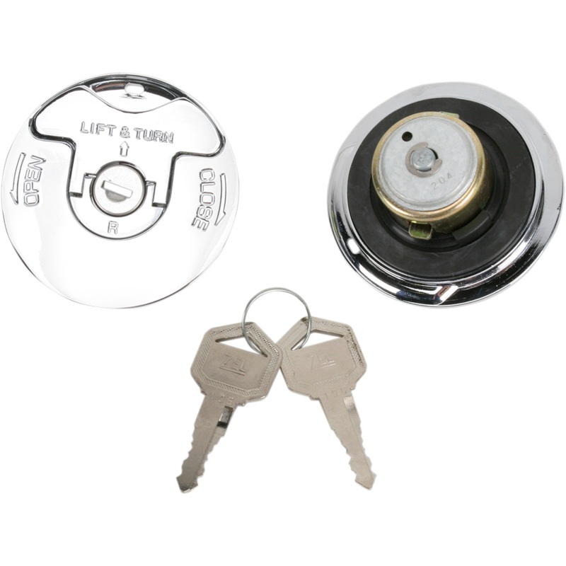 DRAG SPECIALTIES Locking Gas Caps – Vented/Non-Vented – Pair Flush-Mount Locking Gas Cap