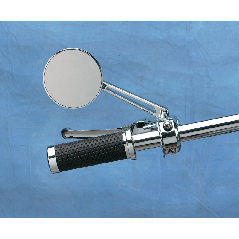 DRAG SPECIALTIES Round Mirror with Long Stem Round Series Mirror