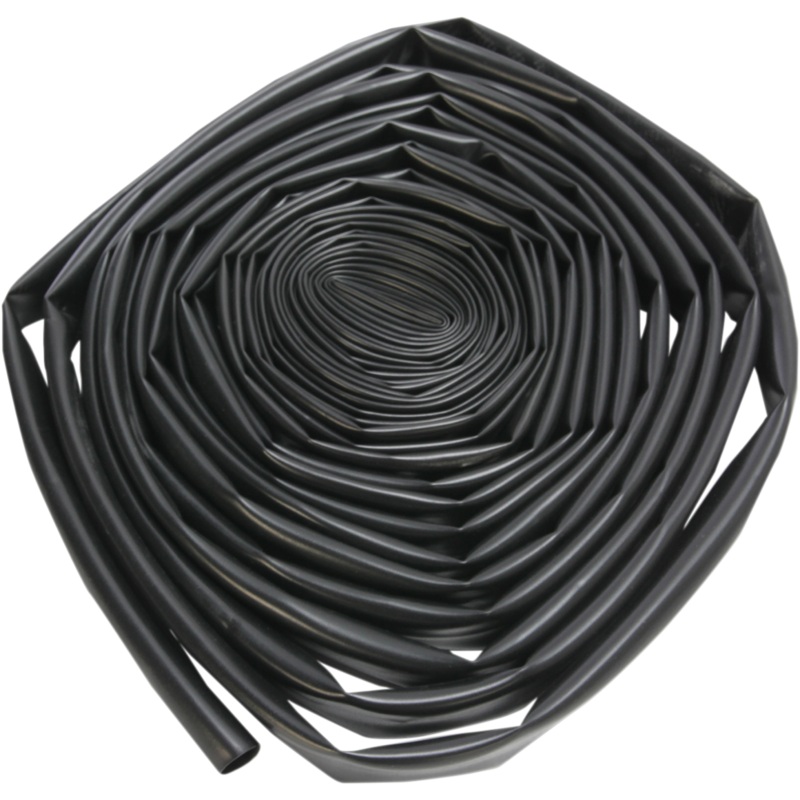 DRAG SPECIALTIES Shrink Tube .500 to .250 – 25FT – Black Black Shrink Tubing