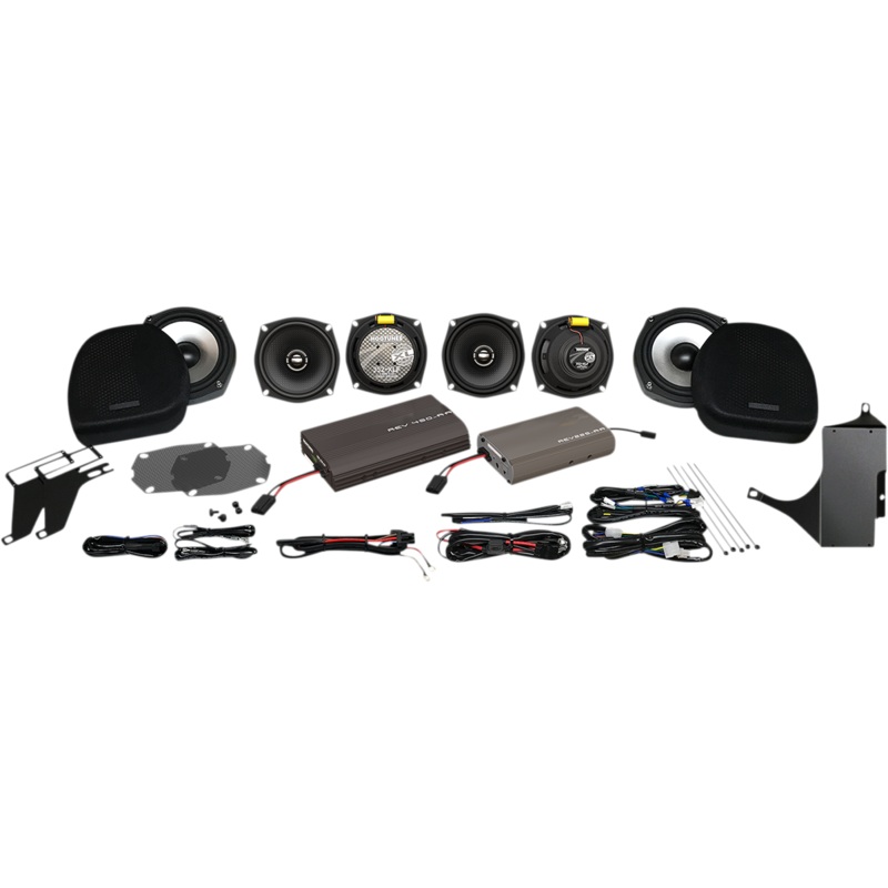 HOGTUNES Amp/Speaker Kit – Ultra 6 Speaker/Dual Amp Complete System