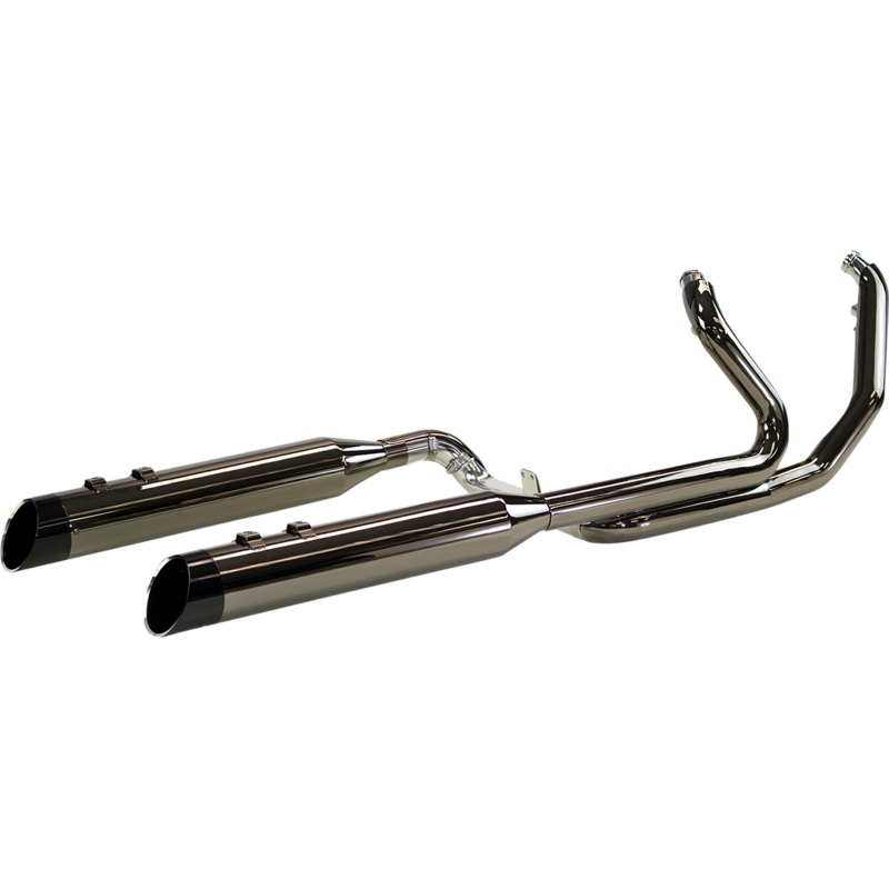 KHROME WERKS 2:2 Exhaust with 4.5 Muffler – Eclipse – FL 2-Into-2 Two-Step Crossover Header Systems