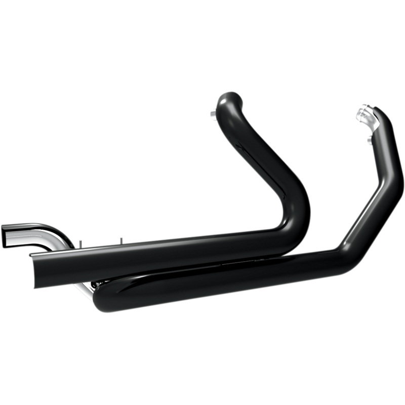 KHROME WERKS Dual Head Pipes – Black HP-Plus Crossover Headers