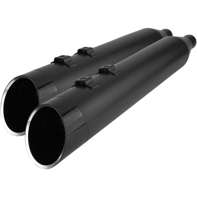 KHROME WERKS Mufflers – Black with Edge Tip HP-Plus 4.5 Slip-On Mufflers