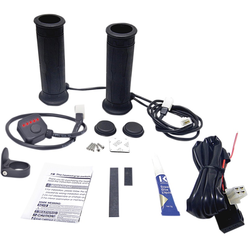 KOSO NORTH AMERICA 1 5 Level Heated Twist Throttle Grips 5 Level Twist Throttle Heated Grips