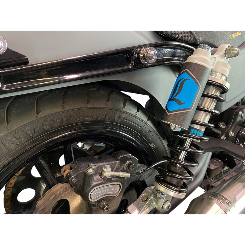 LEGEND SUSPENSION REVO ARC Piggyback Shocks – Heavy Duty – Clear – 14 – ’04-’20 Sportster REVO ARC Piggyback Coil Suspension