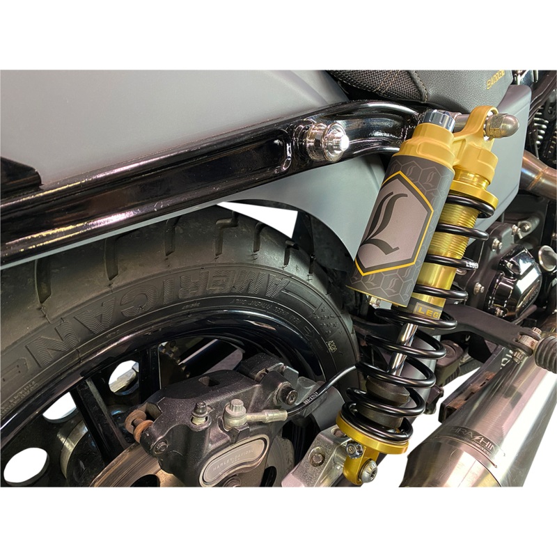LEGEND SUSPENSION REVO ARC Piggyback Shocks – Heavy Duty – Gold – 14 – ’04-’20 Sportster REVO ARC Piggyback Coil Suspension