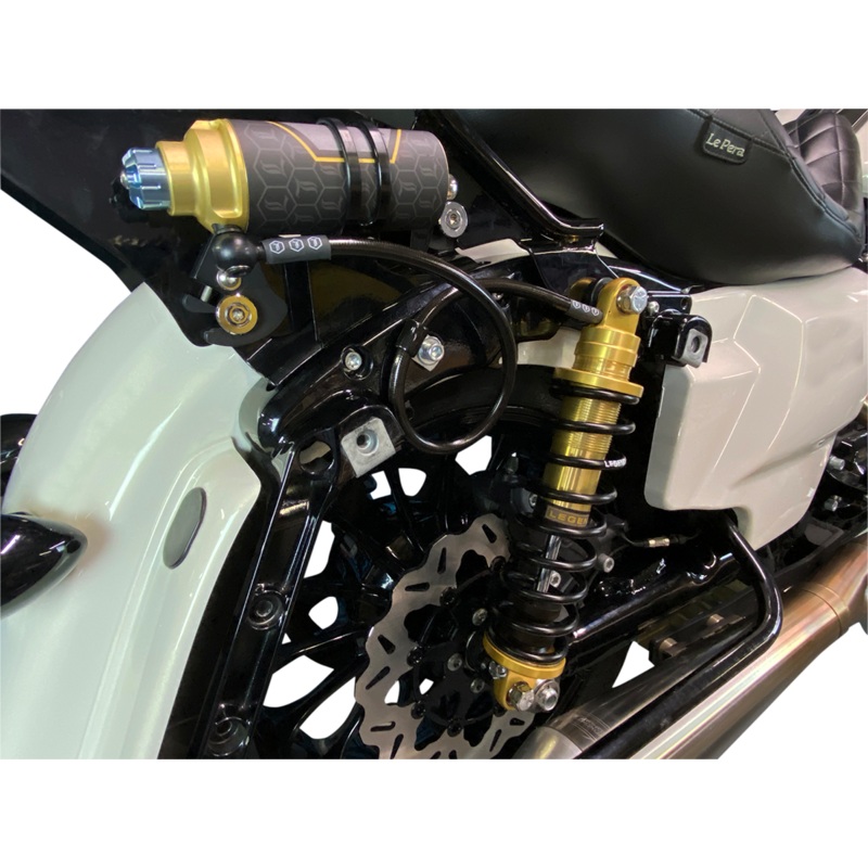 LEGEND SUSPENSION REVO ARC Remote Reservoir Shocks – Standard – Gold – 13 – ’14-’20 FL REVO ARC Remote Reservoir FL Coil Suspension