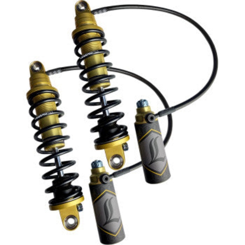 LEGEND SUSPENSION REVO ARC Remote Reservoir Shocks – Standard – Gold – 14 – ’14-’20 FL REVO ARC Remote Reservoir FL Coil Suspension