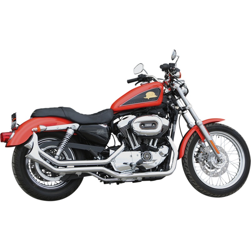 PAUGHCO Side by Side Upsweep Exhaust – Chrome 1-3/4 Side-by-Side Upsweep Fishtail Exhaust