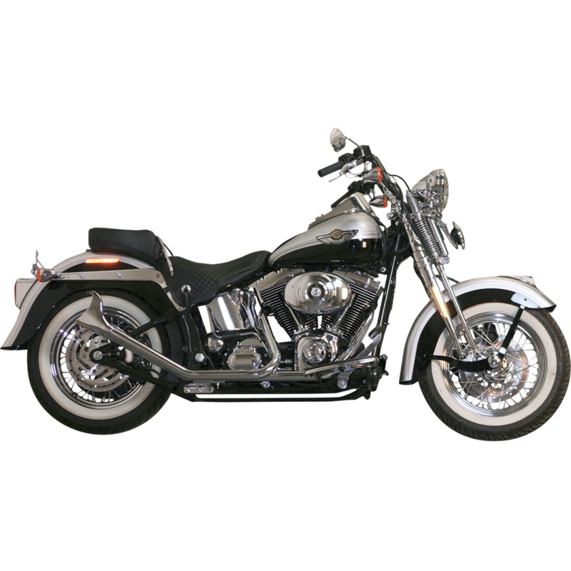PAUGHCO Upsweep Exhaust – Chrome 1-3/4 Side by Side Upsweep Fishtail Exhaust System