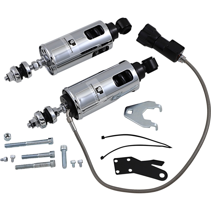 PROGRESSIVE SUSPENSION 422 Series Shocks with Rap – Chrome – Heavy-Duty 422 Series Shocks with Remote Adjustable Preload