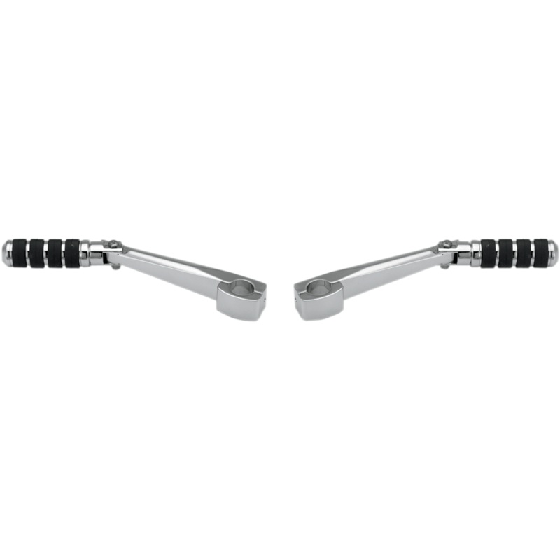 RIVCO PRODUCTS Adjustable Frame Mount Peg – Chrome – 1.5 Highway Pegs with Frame Mounts