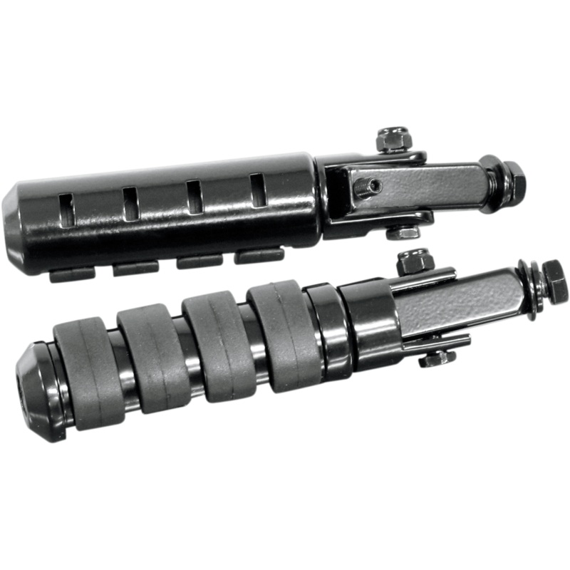 RIVCO PRODUCTS Adjustable Highway Mount Peg – Black Anti-Vibration Folding Highway Pegs