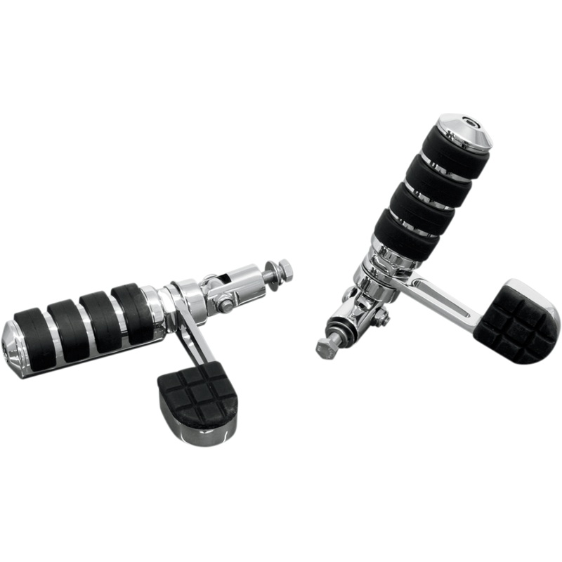 RIVCO PRODUCTS Highway Mount Peg – With Heel Rest Anti-Vibration Folding Highway Pegs