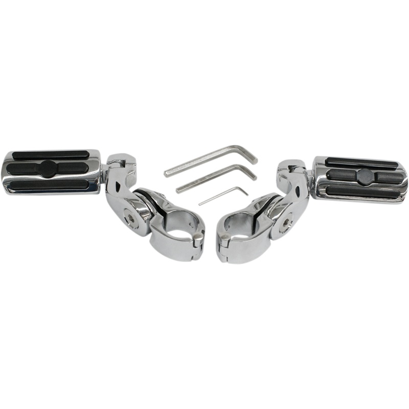RIVCO PRODUCTS Highway Pegs With Mount – Chrome Highway Pegs with Mount Set Kit