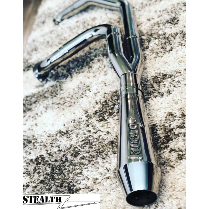 STEALTH 96-16 Short Bagger Exhaust – Polished