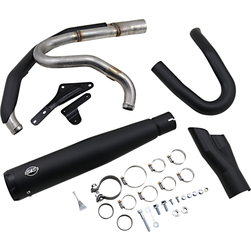 S&S CYCLE 2:1 Exhaust for M8 Softail – Black SuperStreet 2:1 Exhaust System