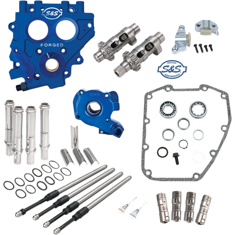 S&S CYCLE Cam with Plate – 585 Series – Easy Start Gear-Drive and Chain-Drive Cam Chest Kit