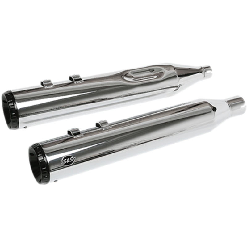 S&S CYCLE M8 FL GNX 4.5 Mufflers – Chrome GNX Slip-On Mufflers