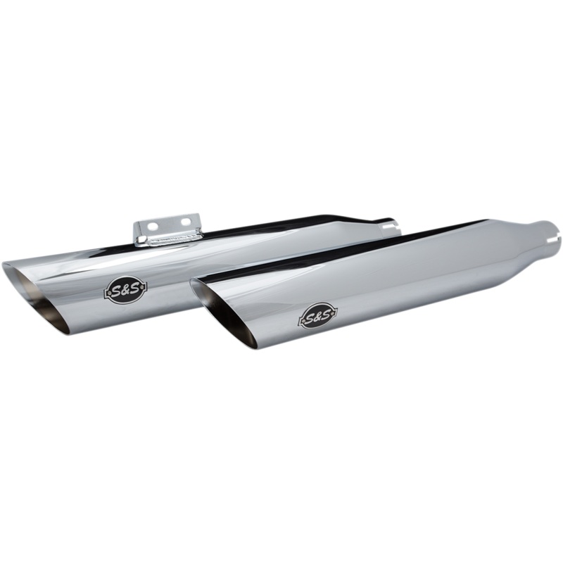 S&S CYCLE Slash Cut Race Mufflers – Chrome Slash Cut Race Slip-On Mufflers