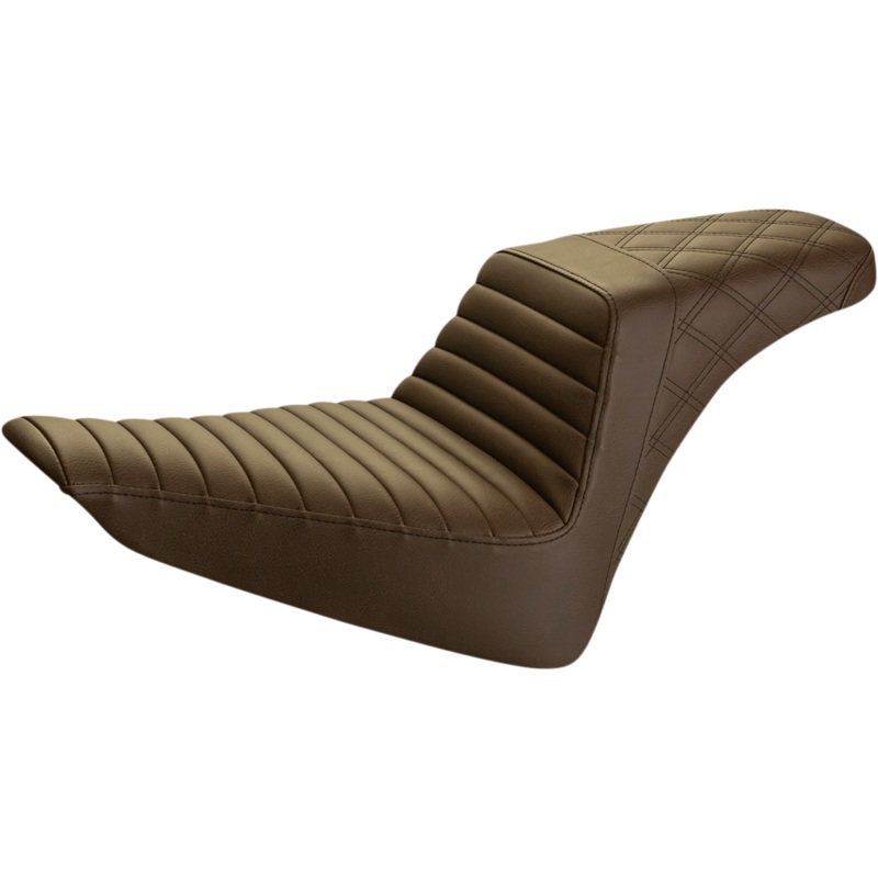 SADDLEMEN Step Up Seat – Tuck and Roll/Lattice Stitched – Brown Step Up Seat  Rear Lattice Stitch/Tuck and Roll