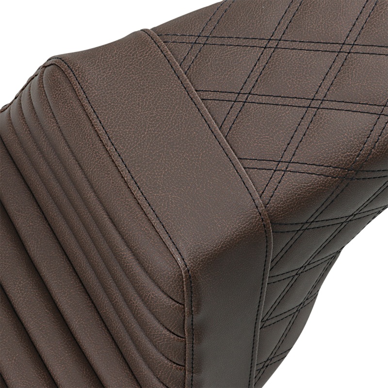 SADDLEMEN Step Up Seat – Tuck and Roll/Lattice Stitched – Brown Step Up Seat  Tuck and Roll/Lattice Stitched
