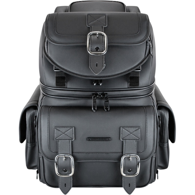 SADDLEMEN BR3400D Sissy Bar Bag – Black BR3400D Sissy Bar Bag