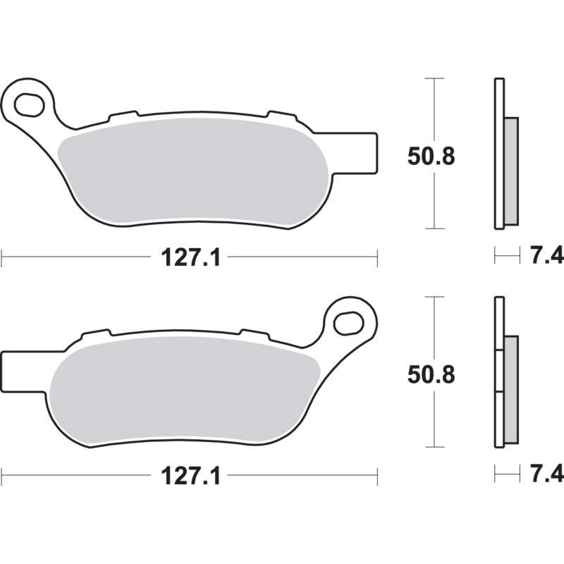 SBS Brake Pads – Harley-Davidson – 854H.LS Sintered Metal Harley/Buell Brake Pads