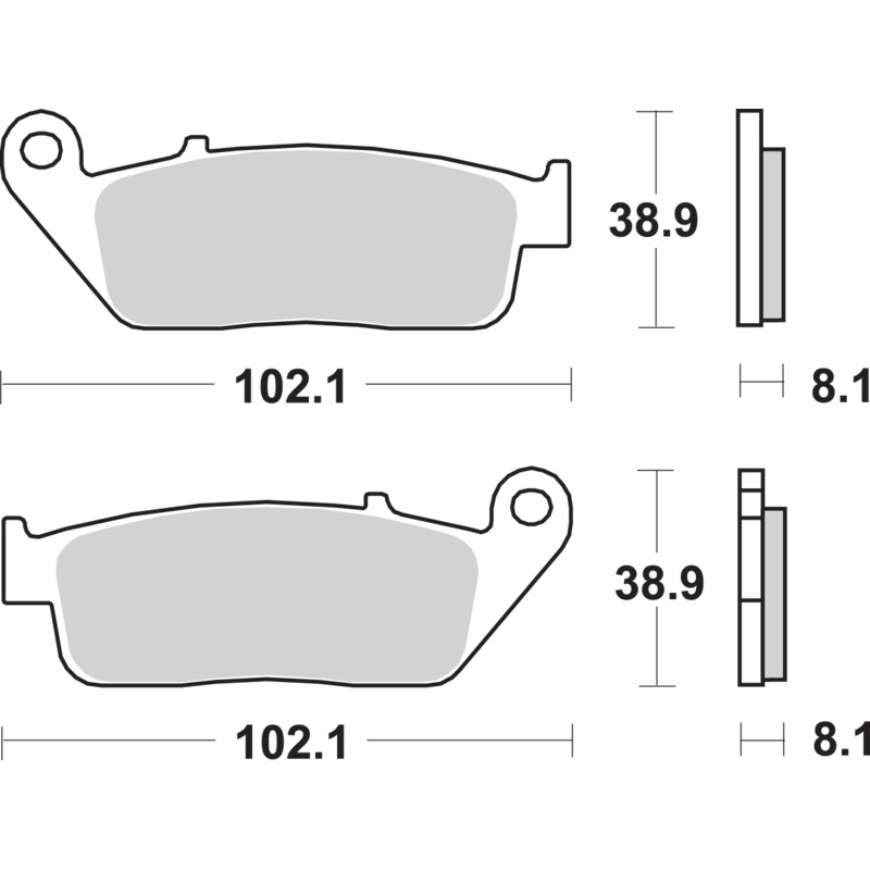SBS HS Brake Pads – 627HS HS Street Excel Sintered Front Brake Pads
