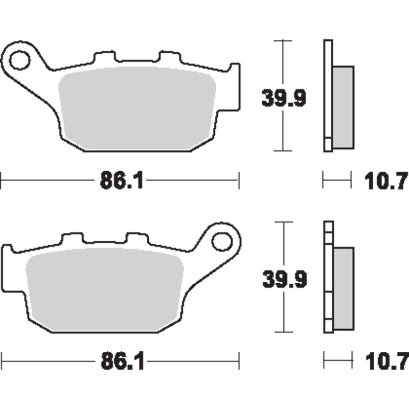 SBS LS Brake Pads – 614LS LS Street Excel Sintered Rear Brake Pads