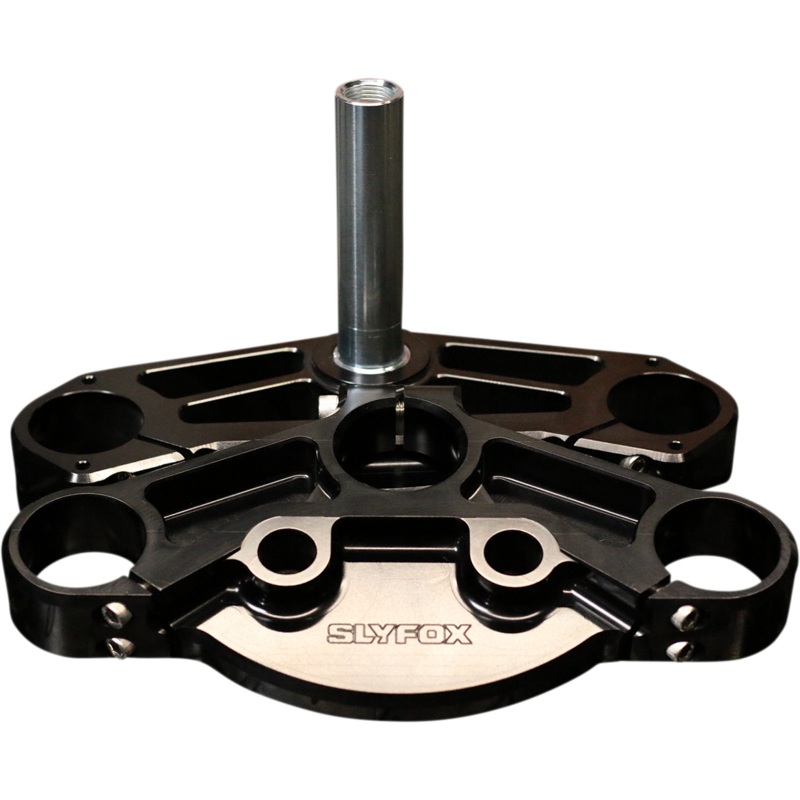 SLYFOX 49 mm Triple Clamps – ’14+ FLH – Black Anodized Custom 49 mm Triple Tree