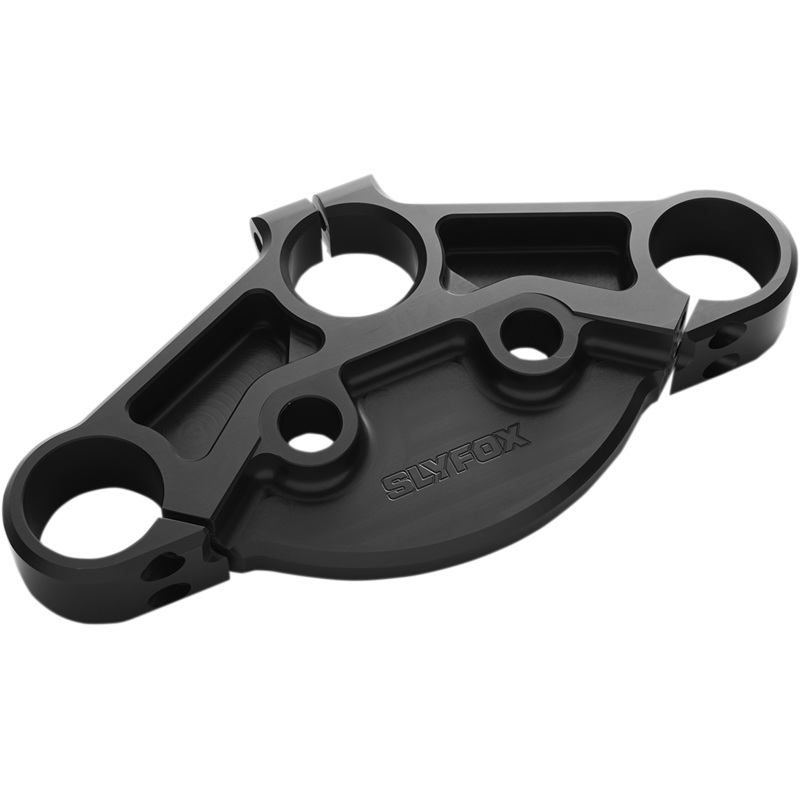 SLYFOX 49 mm Upper Triple Clamp – ’14+ FLH – Black Anodized 49 mm Triple Clamps
