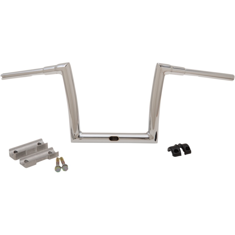 TODD’S CYCLE Chrome 1-1/2 Touring Strip Handlebar with 10 Rise 1-1/2 Strip Handlebar