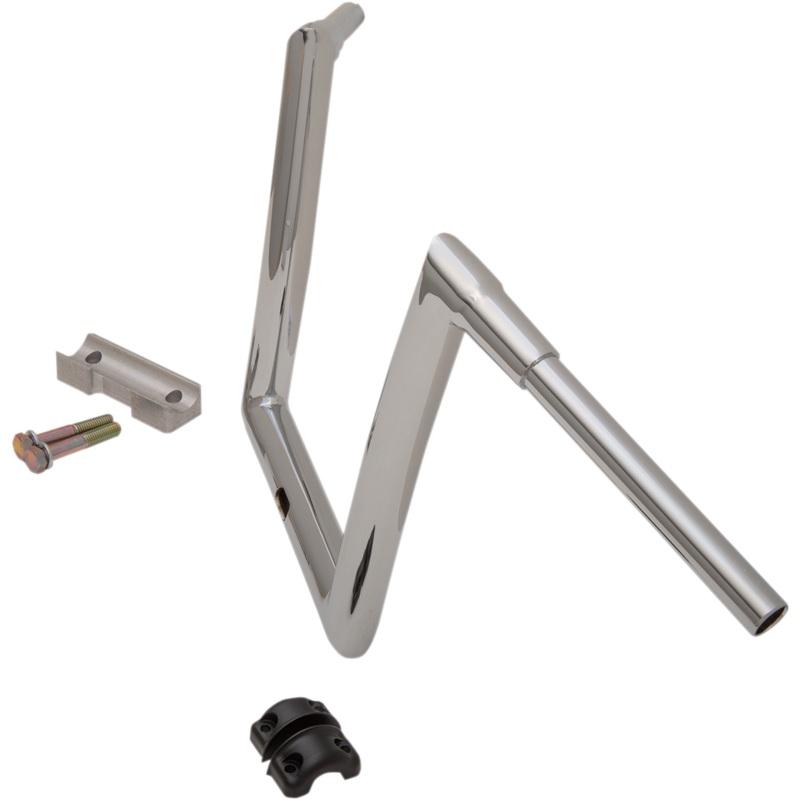 TODD’S CYCLE Chrome 1-1/2 Touring Strip Handlebar with 12 Rise 1-1/2 Strip Handlebar