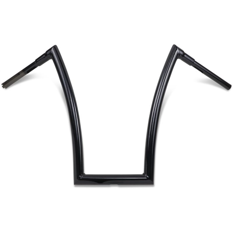 TODD’S CYCLE Gloss Black 1-1/2 Strip Handlebar with 20 Rise 1-1/2 Strip Handlebar
